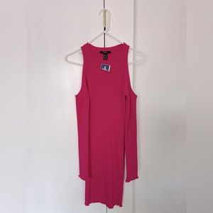 Pink casual off shoulder dress